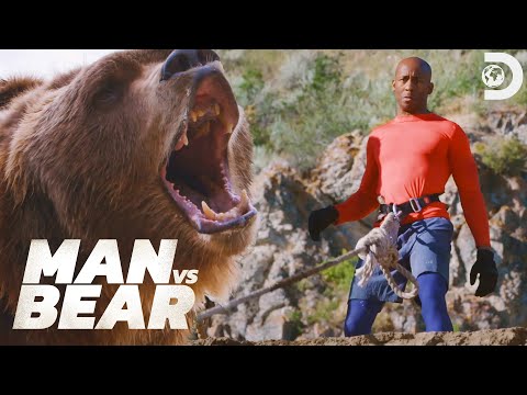 Tug of War With a 1,400 Pound Grizzly! | Man vs. Bear